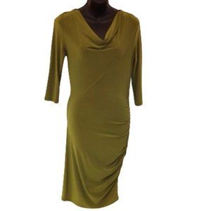 Jacob "Avocado" Cowl Neck Ruched Stretch Dress- Sz. Sm